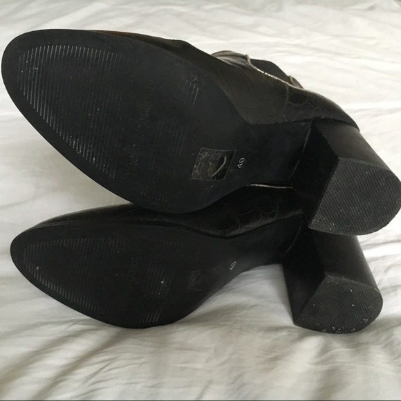 •From PARIS• MELLOW YELLOW Boot Black 8,5 cm Heel - Picture 8 of 8